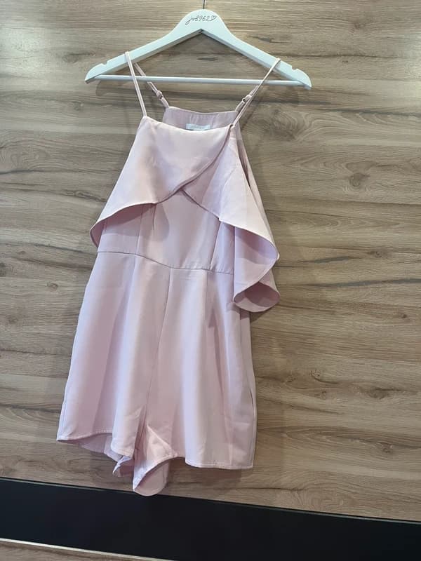 Amisu – světle růžový krátký overal — fotka 1