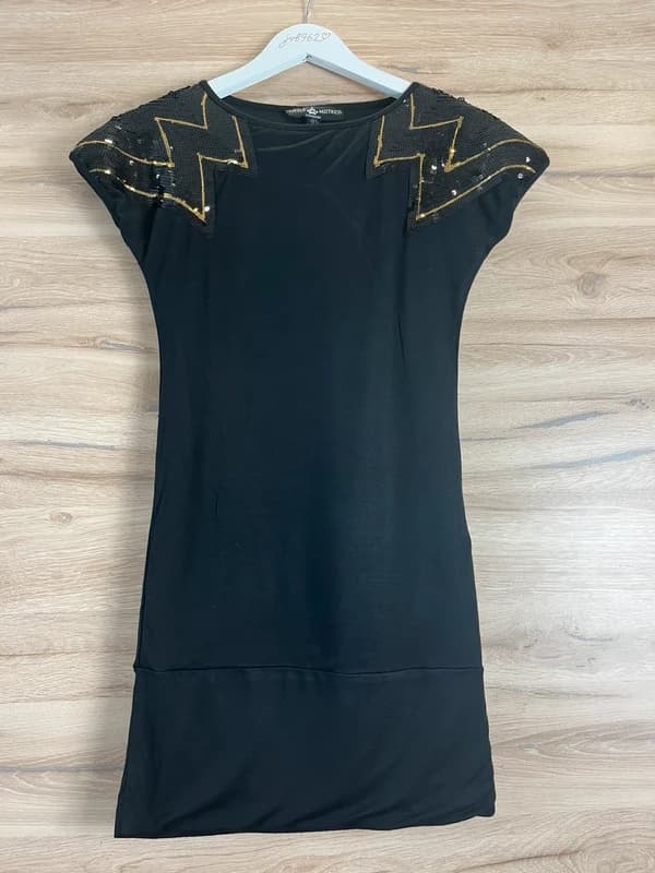 Little Mistress London černé elegantní šaty s flitry — fotka 1